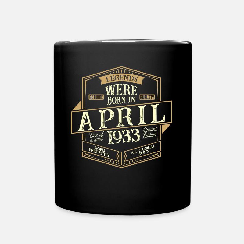 Avril 1933 Anniversaire Homme - Mug uni - noir