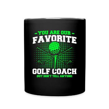 Sports Player Golf Coaches Gift - Full Colour Mug - black - Front
