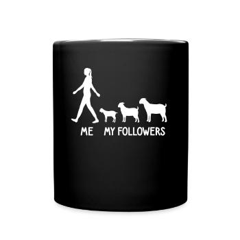 I My Followers Goats Shepherd Breeder Farmer - Full Colour Mug - black - Front