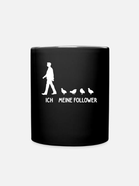 Ich Meine Follower Wachteln Züchter Wachtel Vogel - Tasse einfarbig - Schwarz