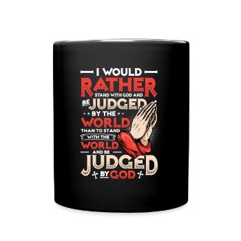 Stand with God, Christian religion. - Full Colour Mug - black - Front