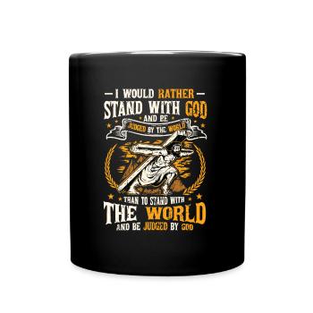 Stand with God, Christian religion. - Full Colour Mug - black - Front