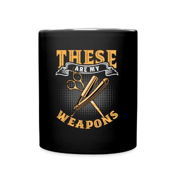 Ce sont mes armes dans le salon de coiffure - Mug uni - noir - Devant