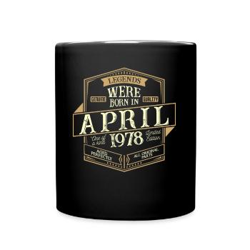 Avril 1978 Anniversaire Homme - Mug uni - noir - Devant