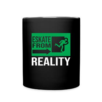 Skaters Eskate From Reality - Patin à roulettes amusant - Mug uni - noir - Devant
