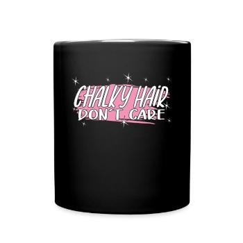 Chalky Hair Dont Care - Funny Gymnast Gift Idea - Full Colour Mug - black - Front