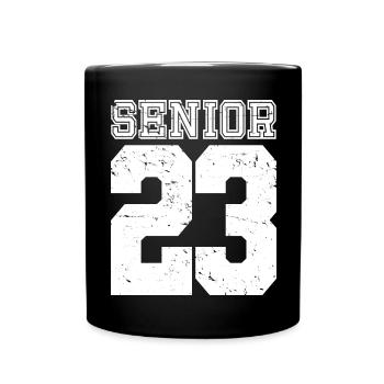 Senior 2023 Distressed Graduated Graduation Gift - Full Colour Mug - black - Front