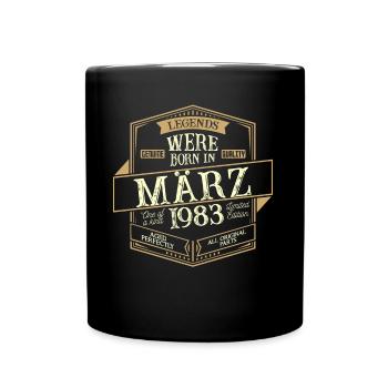 March 1983 Birthday man - Full Colour Mug - black - Front