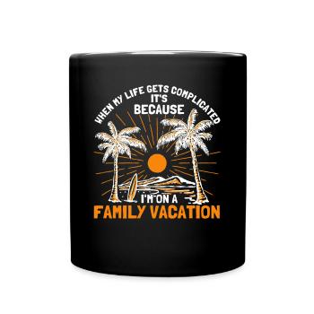 Road Trip Holiday Family Holiday Family Gift - Full Colour Mug - black - Front