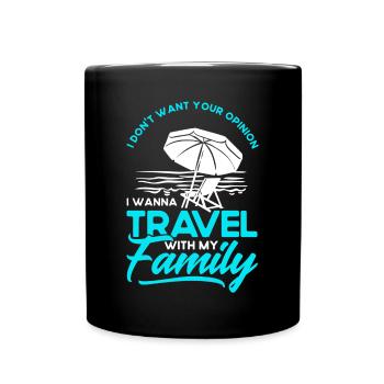 Road Trip Holiday Family Holiday Family Gift - Full Colour Mug - black - Front