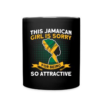 Jamaika Jamaikanische Flagge Geschenk - Tasse einfarbig - Schwarz - Vorne