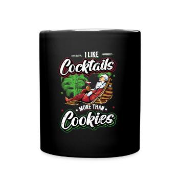 Noël en juillet, Fête, Surf, Santa Hawaiian - Mug uni - noir - Devant
