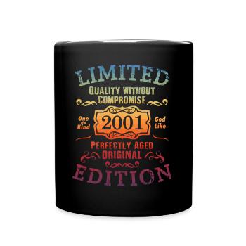 Geburtstag 2001 Limited Edition Geschenk Used Cool - Tasse einfarbig - Schwarz - Vorne