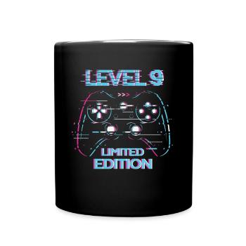 Cadeau d’anniversaire de niveau 9 Gaming en édition limitée - Mug uni - noir - Devant
