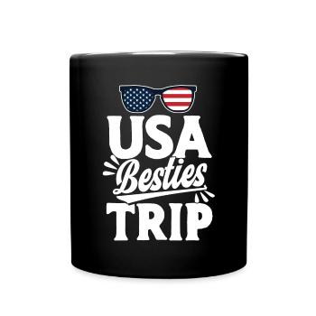 Besties Trip Urlaubsreise Urlaub Geschenk - Tasse einfarbig - Schwarz - Vorne