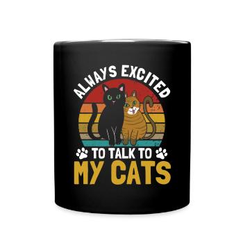 Cats Cat Owner Pet Animals Gift - Full Colour Mug - black - Front