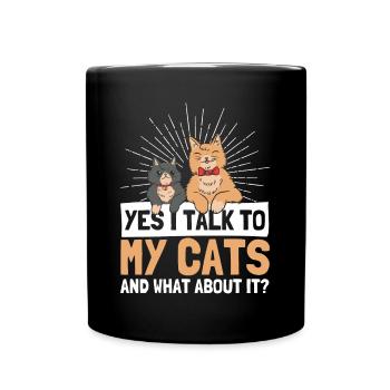Cats Cat Owner Pet Animals Gift - Full Colour Mug - black - Front