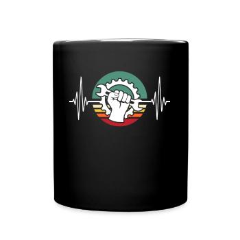 Machinist ECG Machine Operator HeartLine - Full Colour Mug - black - Front