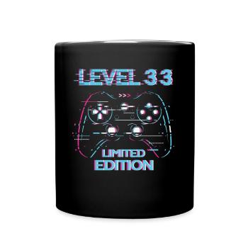 Geburtstag Level 33 Gaming Limited Edition Gamer - Tasse einfarbig - Schwarz - Vorne