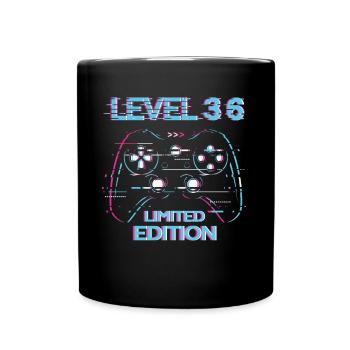 Birthday Level 36 Gaming Limited Edition Gamer - Full Colour Mug - black - Front