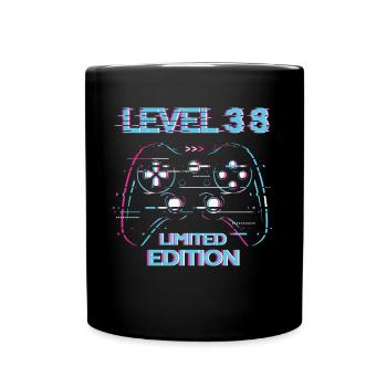 Birthday Level 38 Gaming Limited Edition Gamer - Full Colour Mug - black - Front