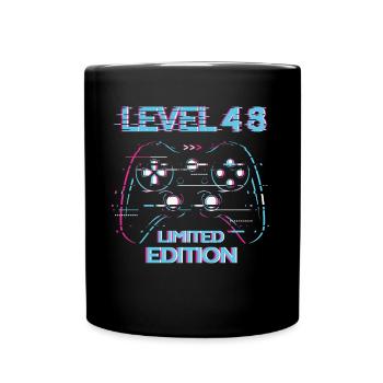 Birthday Level 48 Gaming Limited Edition Gamer - Full Colour Mug - black - Front