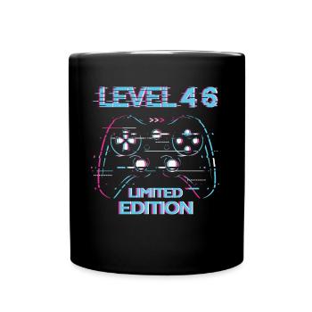 Birthday Level 46 Gaming Limited Edition Gamer - Full Colour Mug - black - Front