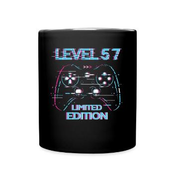 Birthday Level 57 Gaming Limited Edition Gamer - Full Colour Mug - black - Front