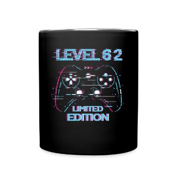 Birthday Level 62 Gaming Limited Edition Gamer - Full Colour Mug - black - Front
