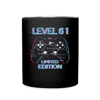 Birthday Level 61 Gaming Limited Edition Gamer - Full Colour Mug - black - Front