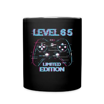 Birthday Level 65 Gaming Limited Edition Gamer - Full Colour Mug - black - Front