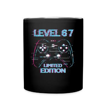 Anniversaire Niveau 67 Gaming Édition Limitée Gamer - Mug uni - noir - Devant