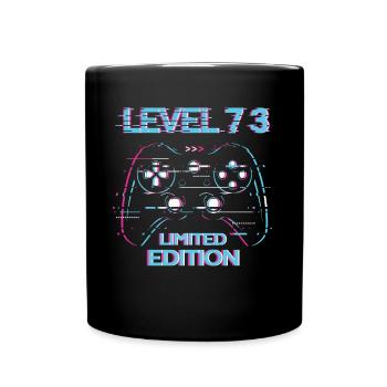 Birthday Level 73 Gaming Limited Edition Gamer - Full Colour Mug - black - Front