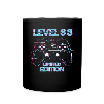 Birthday Level 68 Gaming Limited Edition Gamer - Full Colour Mug - black - Front