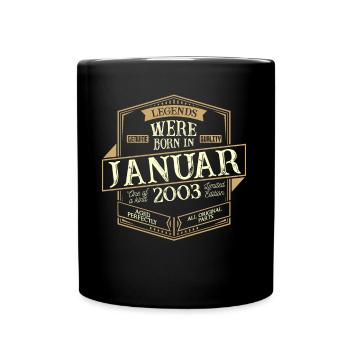 Janvier 2003 Anniversaire Homme - Mug uni - noir - Devant