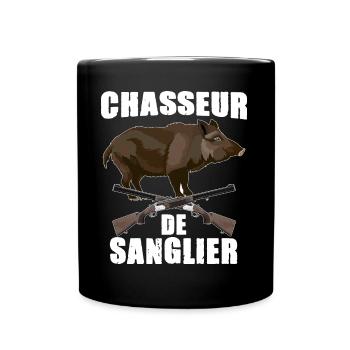 Chasseur De Sanglier Simplement Et parfaitement - Mug uni - noir - Devant