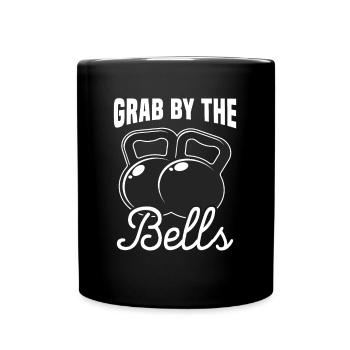 Kettlebell Dumbbells Weights Grab By The Bells - Full Colour Mug - black - Front