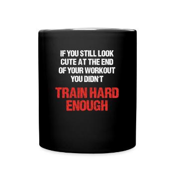 Look Cute n’a pas entraîné assez fort Gym - Mug uni - noir - Devant