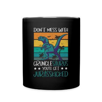 Gruncle Saurus Jurasskicked Uncle Great Uncle - Full Colour Mug - black - Front