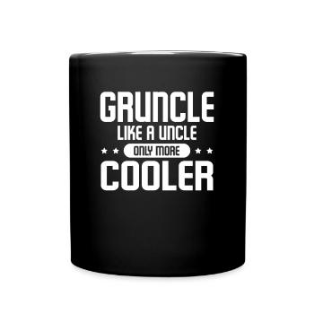 Gruncle Like A Normal Uncle Only Much Cooler - Full Colour Mug - black - Front