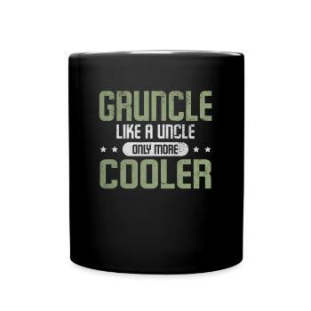 Gruncle Like A Normal Uncle Only Much Cooler - Full Colour Mug - black - Front