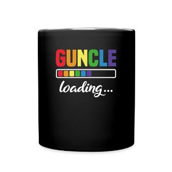 Guncle Loading Gay Uncle Godfather Gift - Full Colour Mug - black - Front