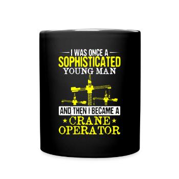 Crane Operator Crane Construction Worker Crane Crane Crane Crane - Full Colour Mug - black - Front