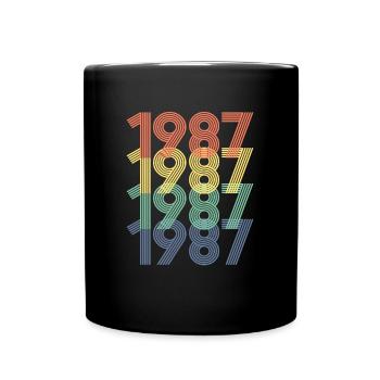Cool Retro 1987, 35 ans, cadeau de 35e anniversaire - Mug uni - noir - Devant