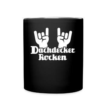 Dachdecker Dachspengler Dachklempner - Tasse einfarbig - Schwarz - Vorne