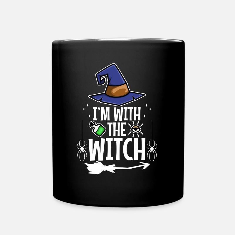I'm With The Witch - Tasse einfarbig - Schwarz