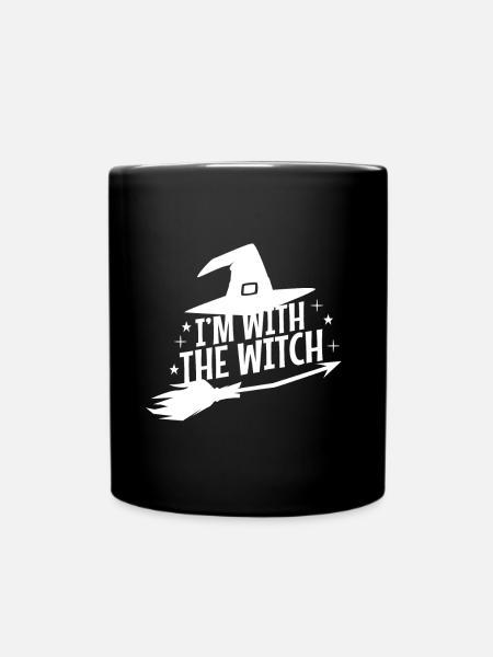 I'm With The Witch - Tasse einfarbig - Schwarz
