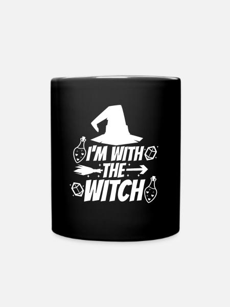 Je suis avec la sorcière - Mug uni - noir