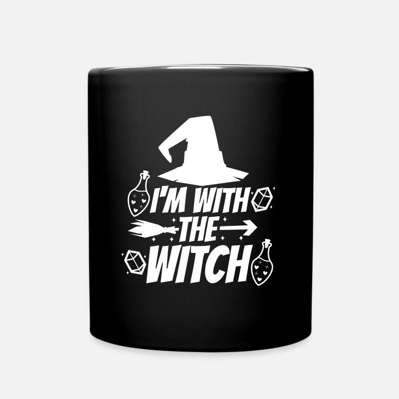 I'm With The Witch - Tasse einfarbig - Schwarz