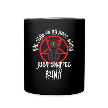 La chaîne sur mon swing d’humeur vient de claquer la course - Mug uni - noir - Devant